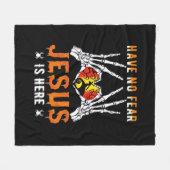 Jezus is een hart skelet hand fleece deken (Voorkant (Horizontaal))