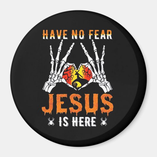 Jezus is een hart skelet hand magneet (Voorkant)