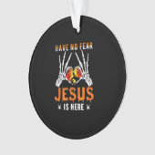 Jezus is een hart skelet hand ornament (voorkant)
