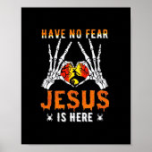 Jezus is een hart skelet hand poster (Voorkant)