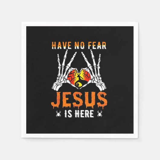 Jezus is een hart skelet hand servet (Voorkant)