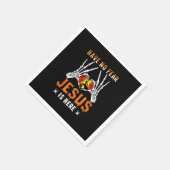 Jezus is een hart skelet hand servet (Hoek)