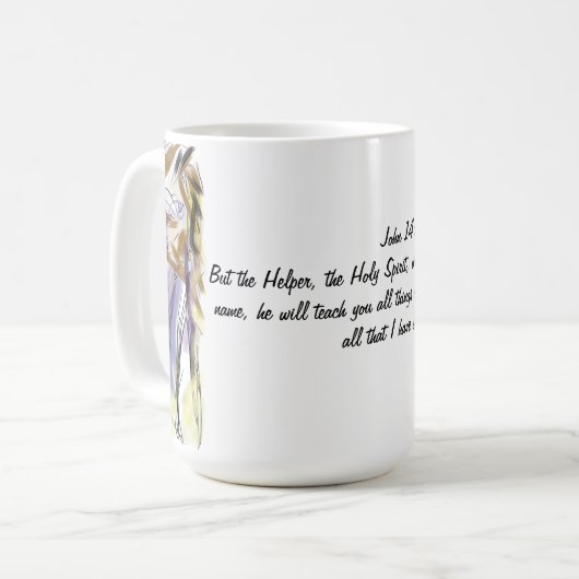 Jezus is een heilige mok met tweetone koffie (Voorkant links)