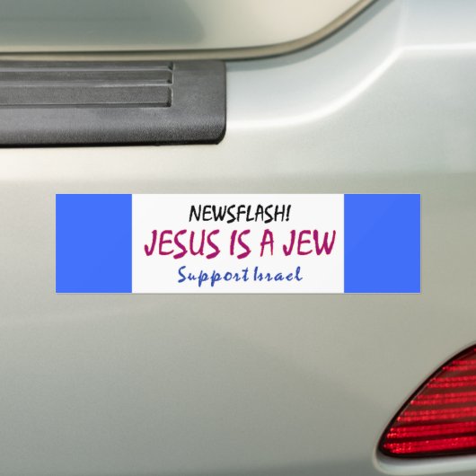 Jezus is een jood bumpersticker (Op auto)