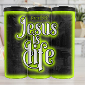 Jezus is een levensgloeiende boodschap thermosbeker