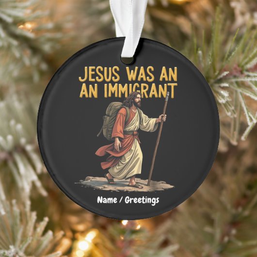 Jezus is een unieke immigrant Cross Design Support Ornament (Boom)