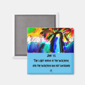 Jezus is een vuurtoren magnetdeur die luchtverfris magneet (Voorkant / Achterkant)