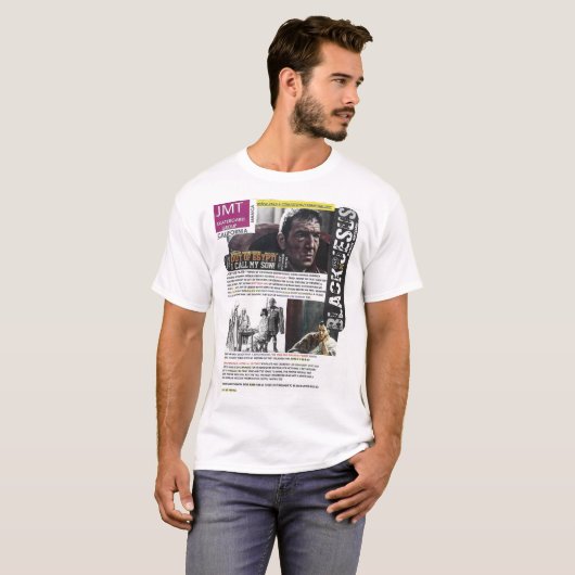 JEZUS IS EEN ZWARTE MESSIAS MANNEN T-SHIRT (Voorkant volledig)