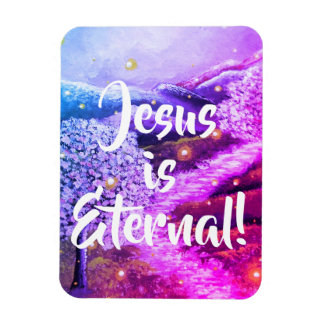 Jezus is eeuwig | Christelijk geloof - Paarse magn Magneet