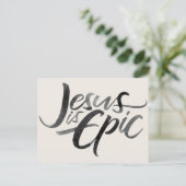 Jezus is Epic Religious Lettering Christelijk Chri Briefkaart (Staand voorkant)