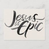 Jezus is Epic Religious Lettering Christelijk Chri Briefkaart (Voorkant)