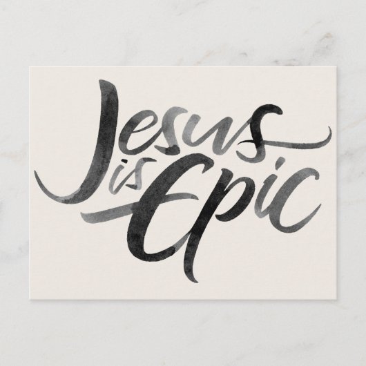 Jezus is Epic Religious Lettering Christelijk Chri Briefkaart (Voorkant)