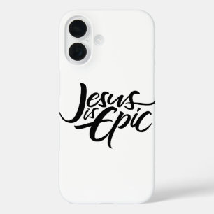 Jezus is EPISCH - Lettering Christelijke Calligraf iPhone 16 Hoesje
