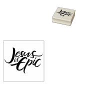 Jezus is epische letters Christelijk Christ Modern Rubberstempel (Gestempeld)