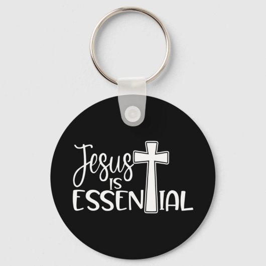 Jezus is Essential Cross T-ShirtPerfect voor de re Sleutelhanger (Voorkant)