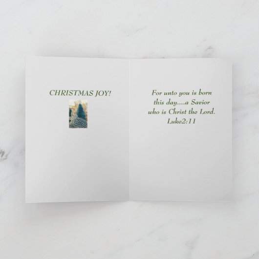 Jezus is geboren als religieus Kerstmis Lucas Kers Bedankkaart (Binnen)