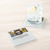 Jezus is geboren glazen onderzetter (Schuin)