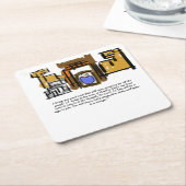 Jezus is geboren kartonnen onderzetters (Schuin)