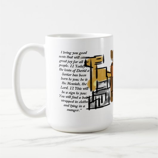 Jezus is geboren koffiemok (Links)