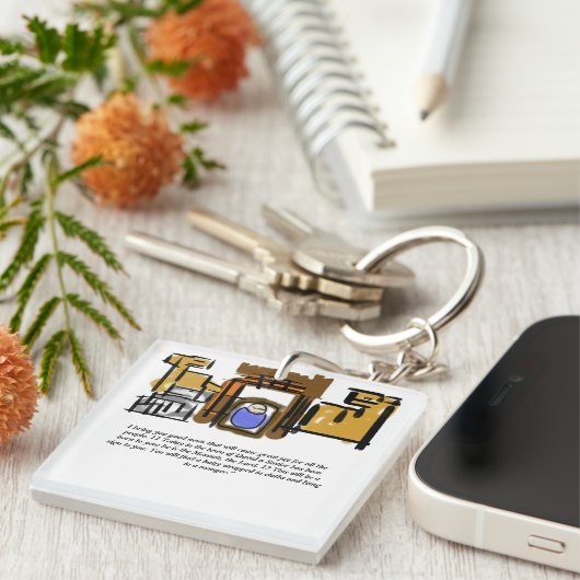 Jezus is geboren sleutelhanger (Voorkant Rechts)