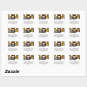 Jezus is geboren vierkante sticker (Vel)
