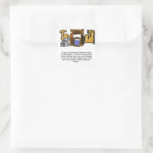 Jezus is geboren vierkante sticker (Tas)