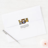 Jezus is geboren vierkante sticker (Envelop)