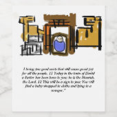 Jezus is geboren wijn etiket (Enkel label)