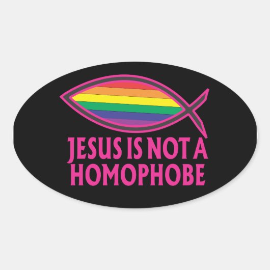 Jezus is geen homofobe sticker (Voorkant)