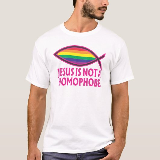 Jezus is geen homofobe t-shirt (Voorkant)