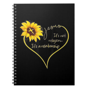 Jezus is geen religie, maar een relatie T-Shirt Notitieboek
