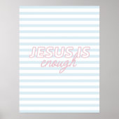 Jezus is genoeg minimale pastel Christelijke muurk Poster (Voorkant)