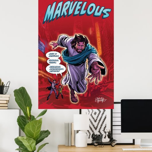 Jezus is geweldig poster (Thuiskantoor)