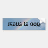 Jezus is God Bumpersticker (Voorkant)
