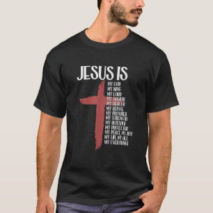 Jezus is God Koning Heer Redder Religie Kerk Beli T-shirt