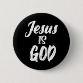 JEZUS IS GODS Christelijk Geloof Ronde Button 5,7 Cm (Voorkant)