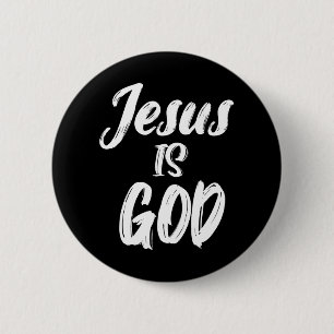 JEZUS IS GODS Christelijk Geloof Ronde Button 5,7 Cm