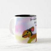 Jezus is goed tweekleurige koffiemok (Voorkant links)