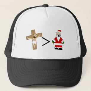 Jezus is groter dan de Kerstman Trucker Pet