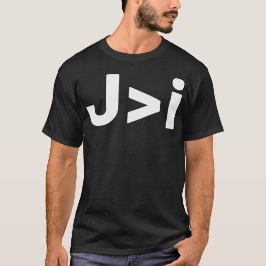 Jezus is groter dan ik, Hij is het symbool van Chr T-shirt (Voorkant)