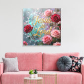 Jezus is Heer Canvas Afdruk (Insitu (Woonkamer))