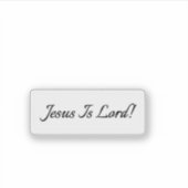 Jezus is Heer! Doorzichtig Sticker (Voorkant)