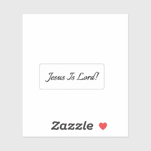 Jezus is Heer! Doorzichtig Sticker (Vel)