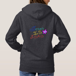 Jezus is HEER Geloofscitaat met Kleurrijke Tekst Hoodie