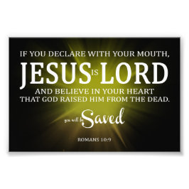 Jezus is Heer Romeinen 10:9 Foto Afdruk