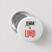 Jezus is HEER Witte Christenen  Ronde Button 3,2 Cm (Voorkant /achterkant)