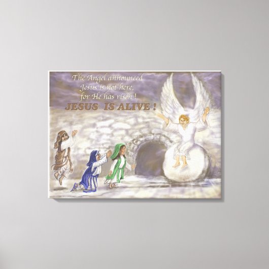 Jezus is het Alive uitgerekt canvas (Voorkant)