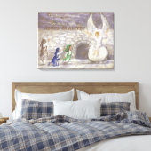 Jezus is het Alive uitgerekt canvas Afdruk (Insitu (Slaapkamer))