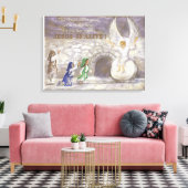 Jezus is het Alive uitgerekt canvas Afdruk (Insitu (Woonkamer))