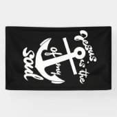 Jezus is het anker van mijn ziel spandoek (Horizontaal)